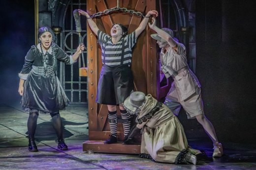The Addams Family — Wednesday and Pugsley on stage