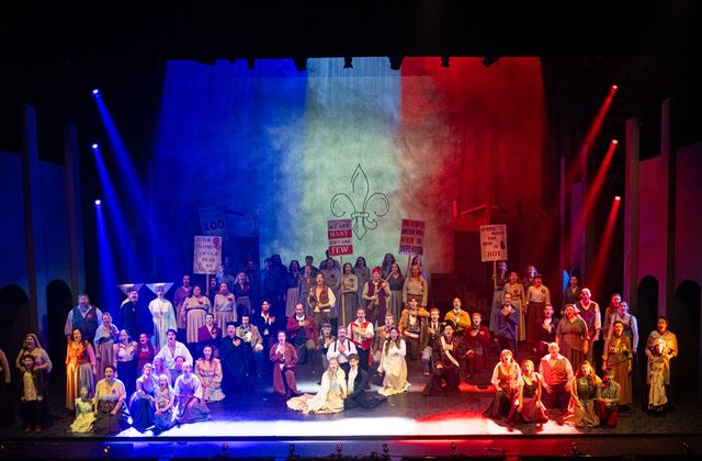 Finale with projected French tricolour