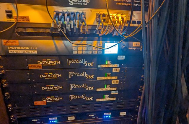 Video routing and Datapath FX4 rack