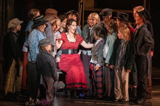 Oliver! — full company on stage