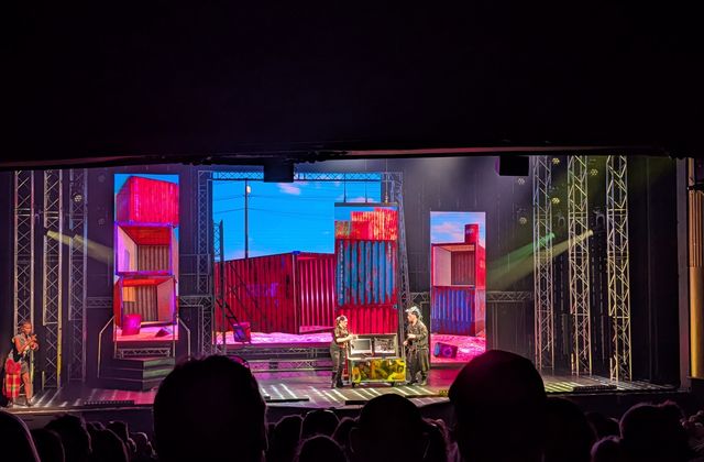 Container scenery on the video walls